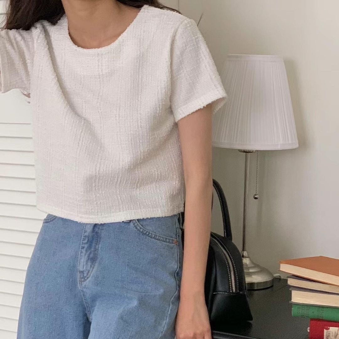 22YR1013 氣質tweed top
