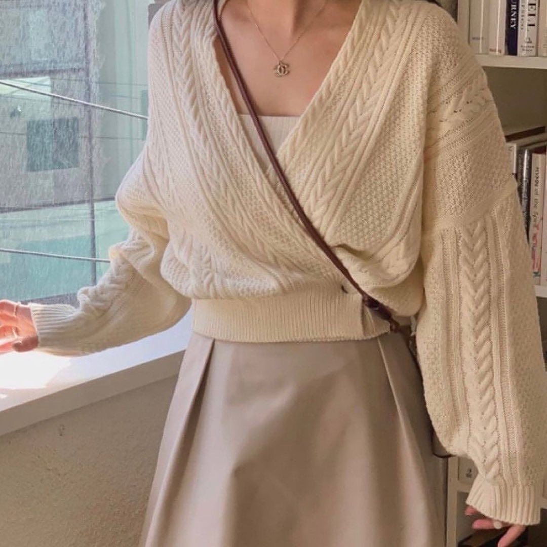 22YR0317 麻花針織Cardigan
