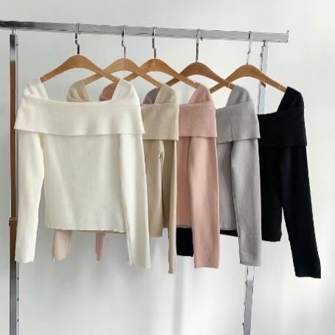 24YR0201 Off Shoulder Neck Top