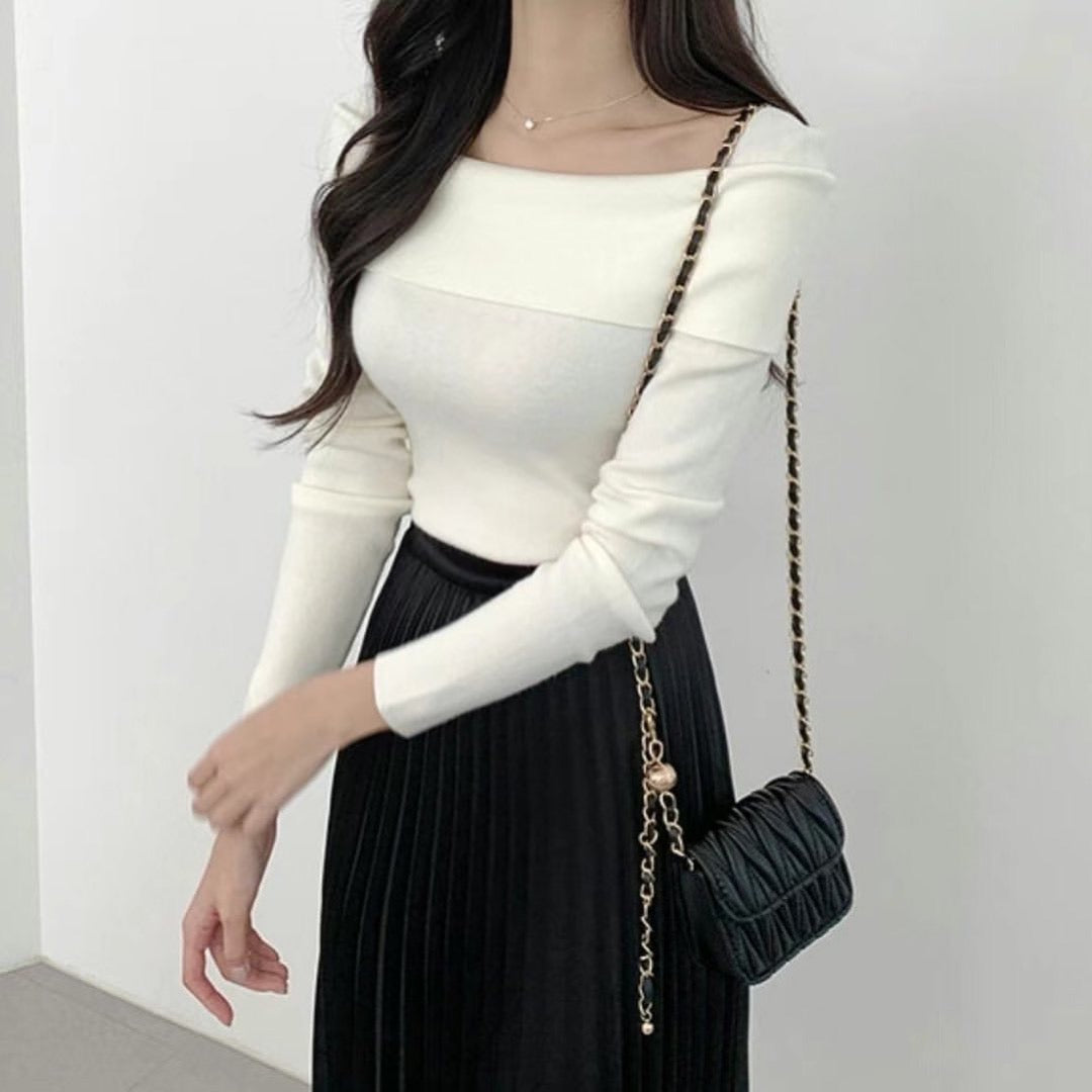 24YR0201 Off Shoulder Neck Top