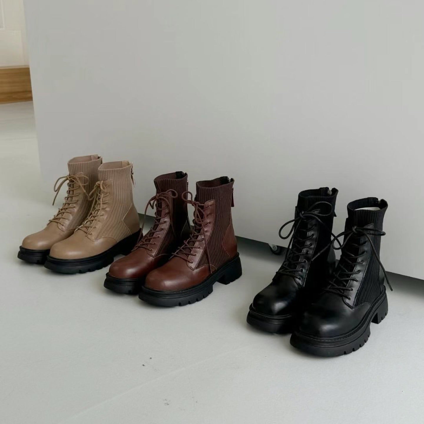 24YR2128 拼皮橡筋boot 5cm