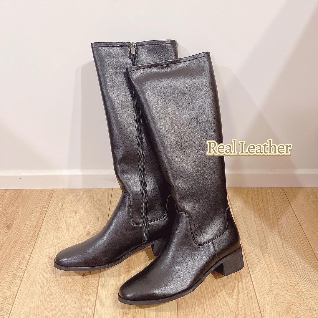 23YR2008 真皮長boot 4cm