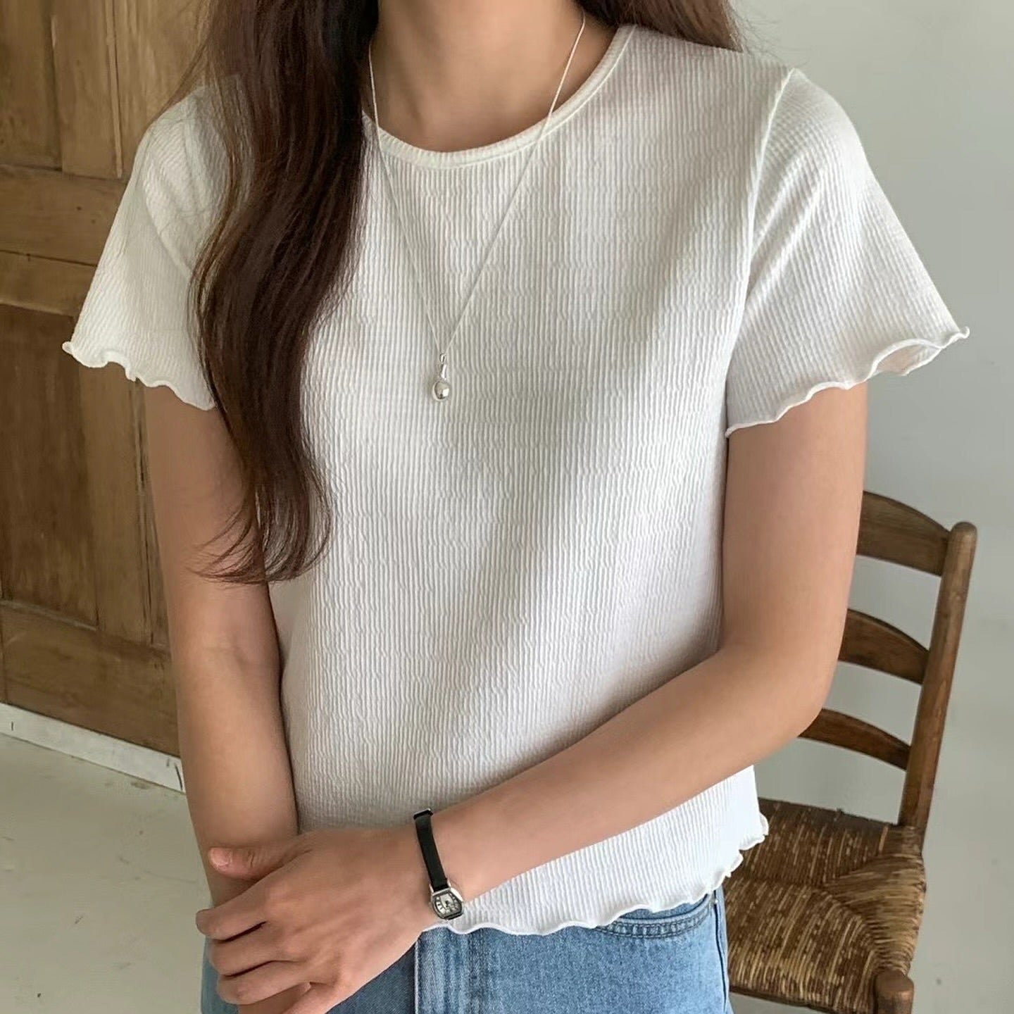 24YR1134 Ruffle Tee