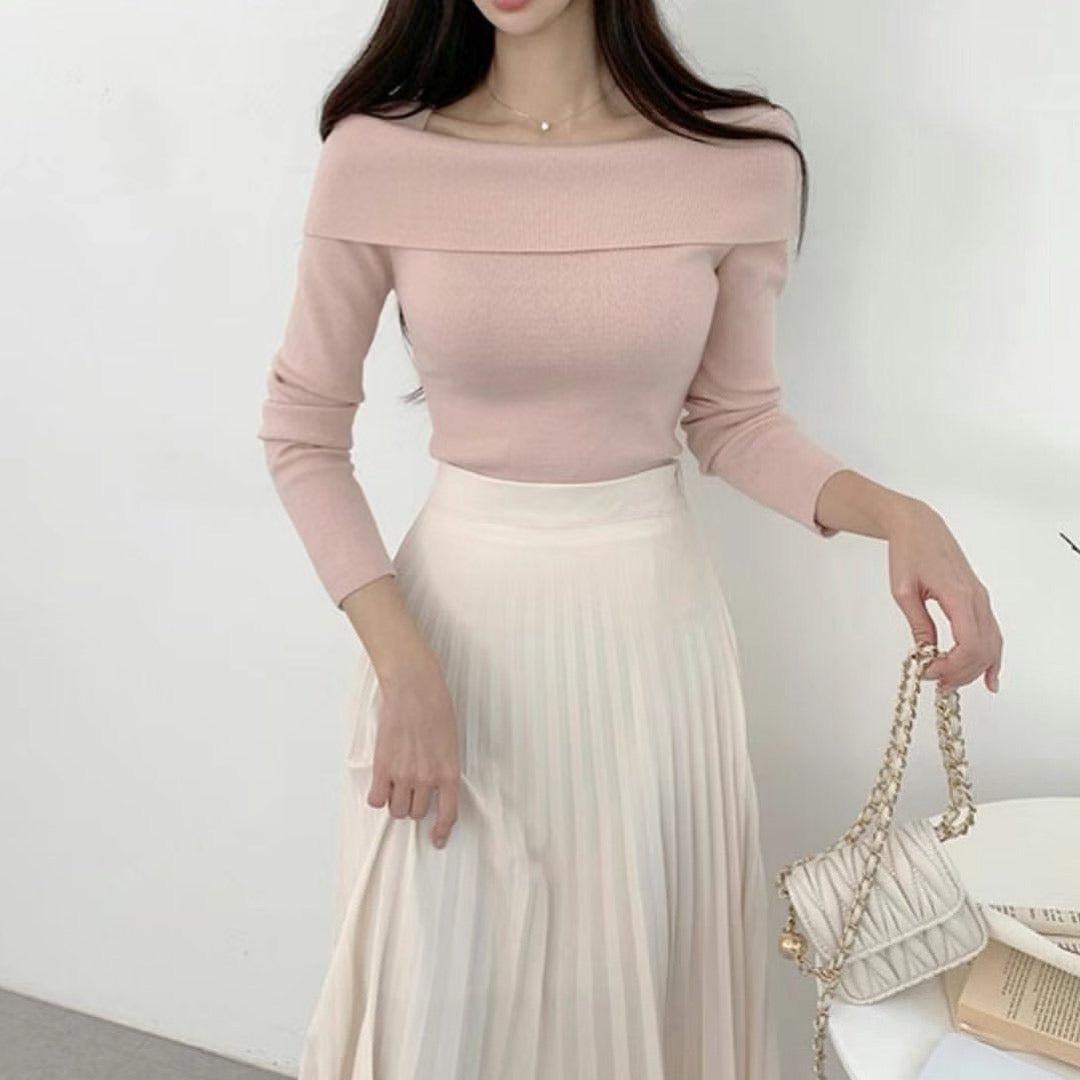 24YR0201 Off Shoulder Neck Top