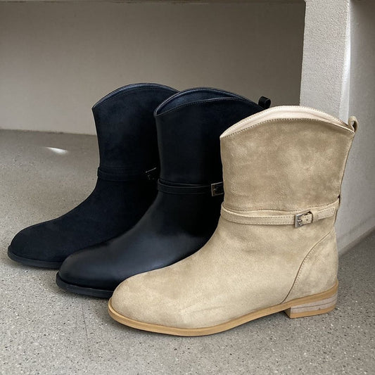 24YR2316 小扣飾中長boot 2.5cm