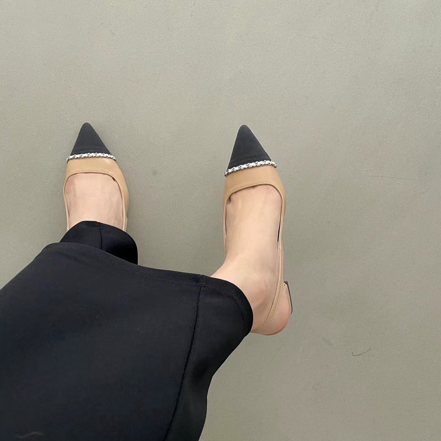 24YR2103 Chain Heel Shoes 5cm