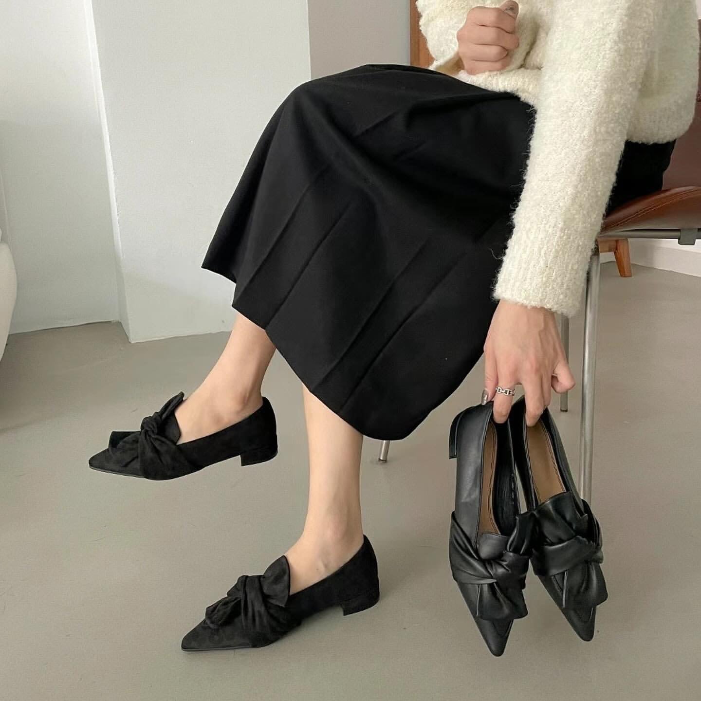 24YR1914 Twist Ribbon Shoes 2.5cm