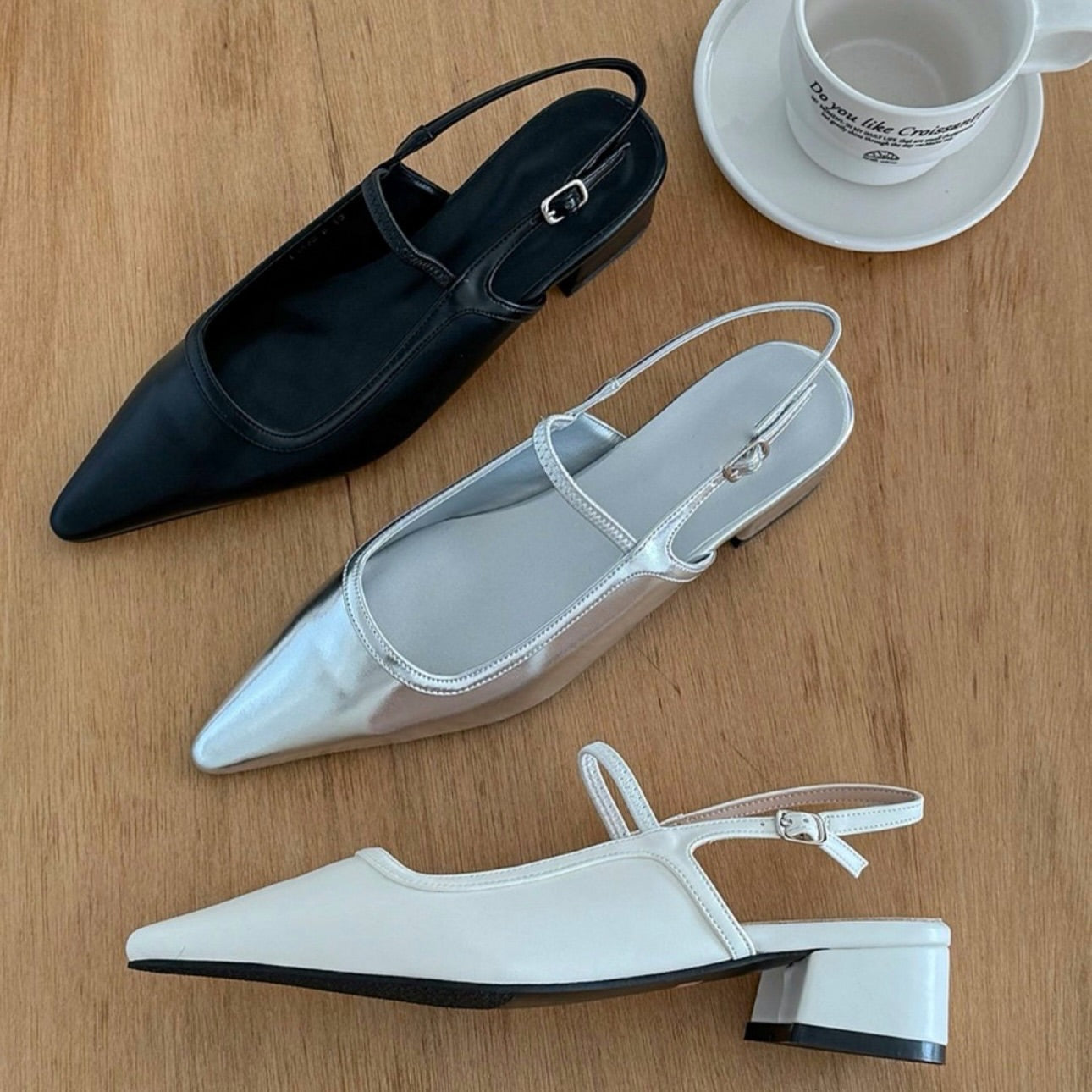 25YR0206 Sling Back Shoes 3cm