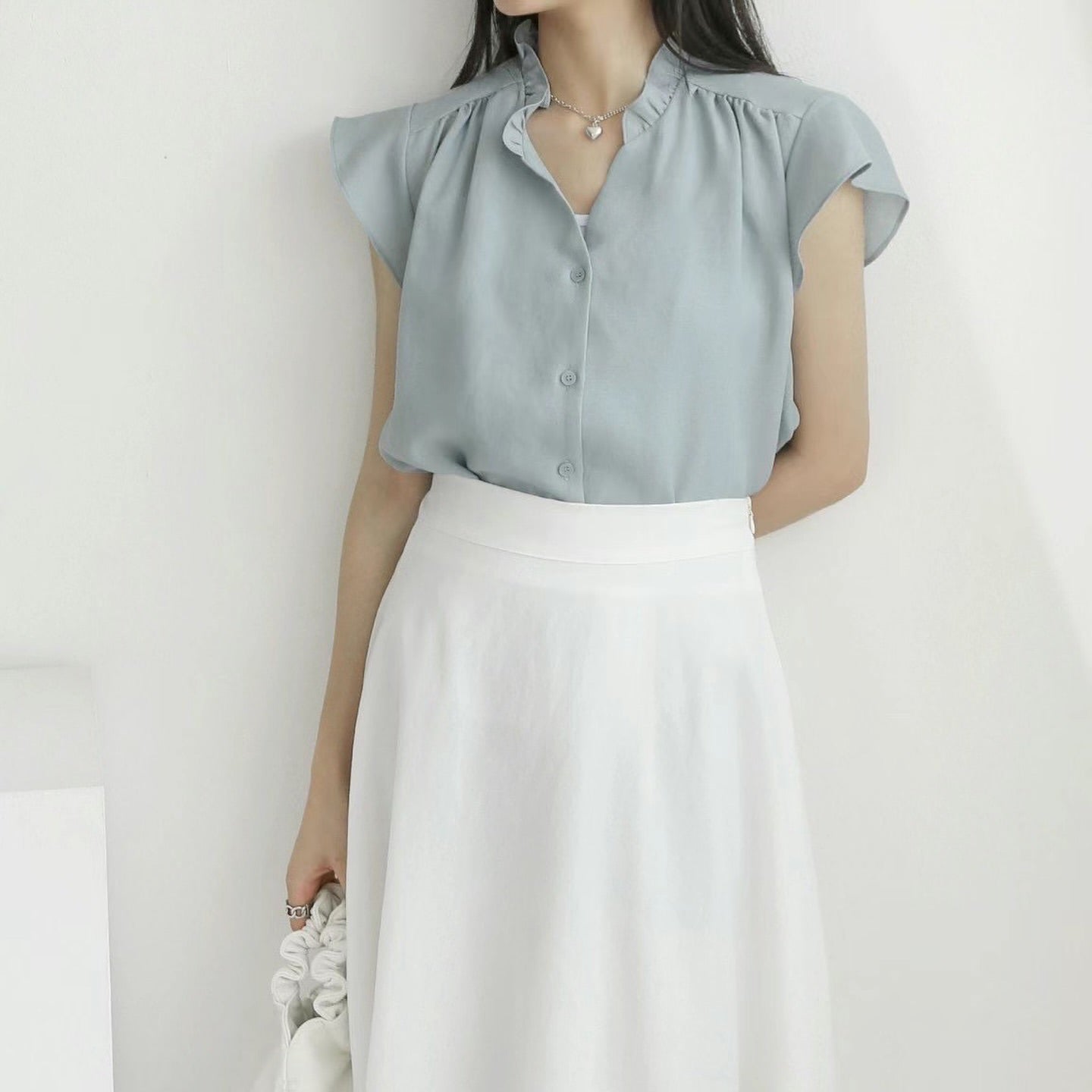 24YR1435 Ruffle Blouse Top