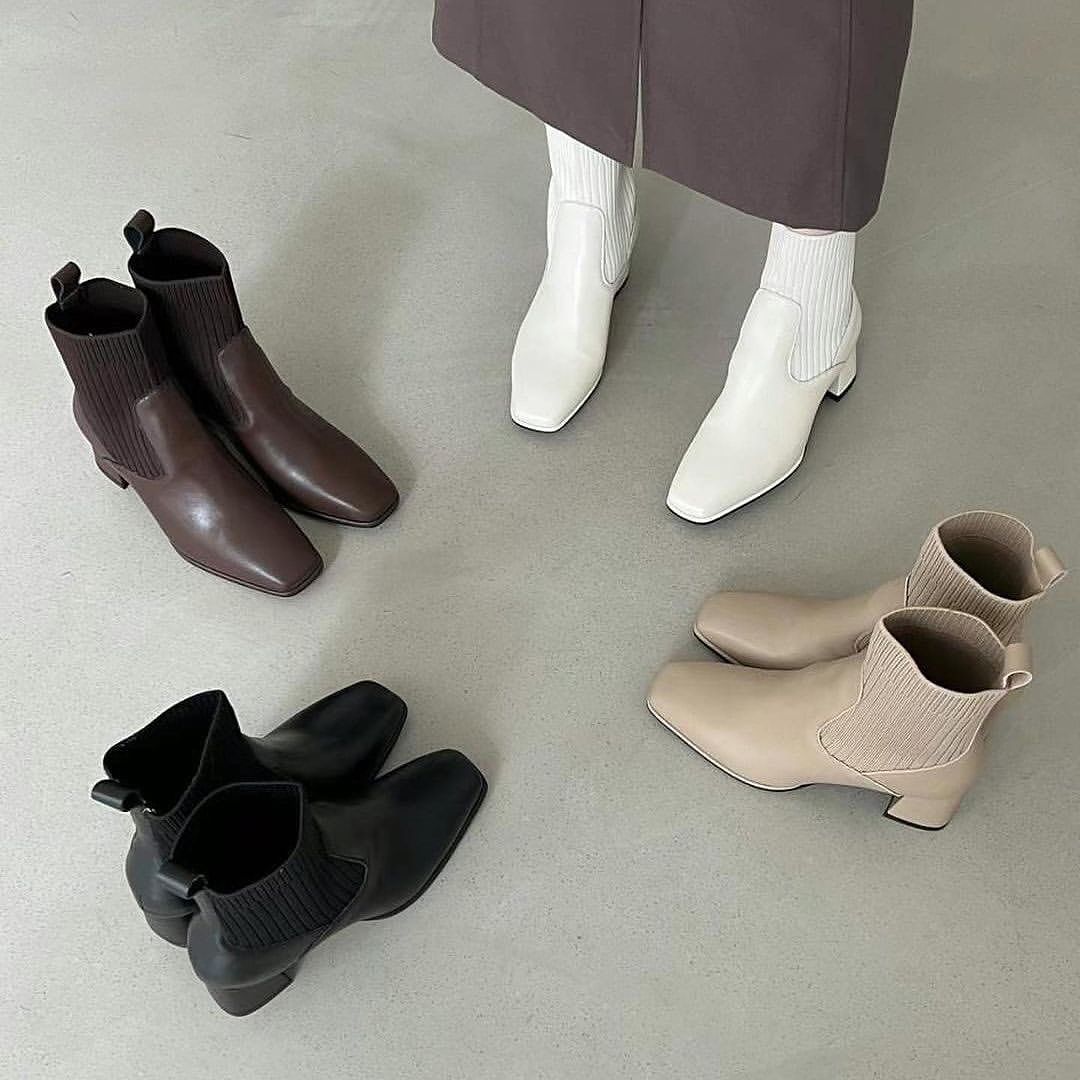 23YR2311 拼皮橡筋boot 6cm