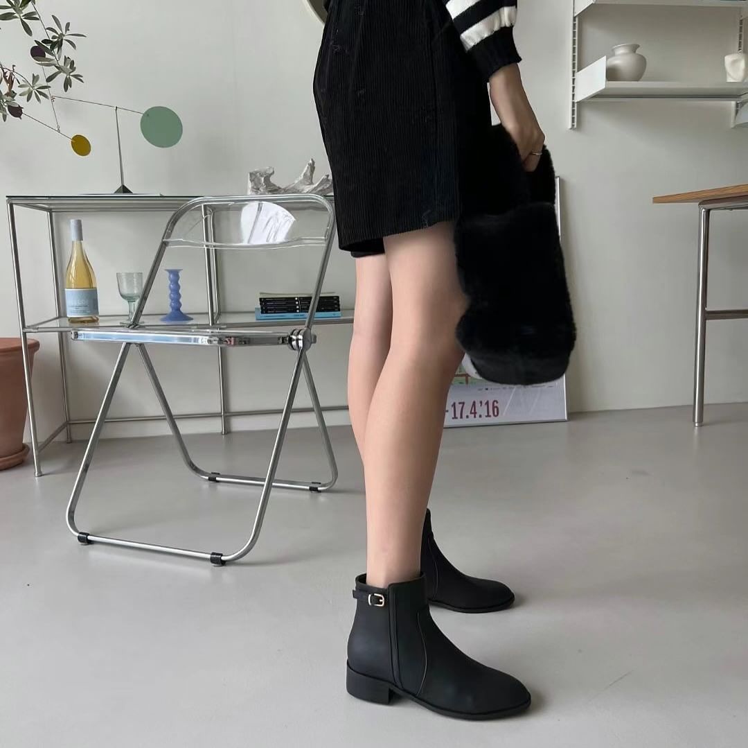 24YR2401 牛皮短boot 3cm