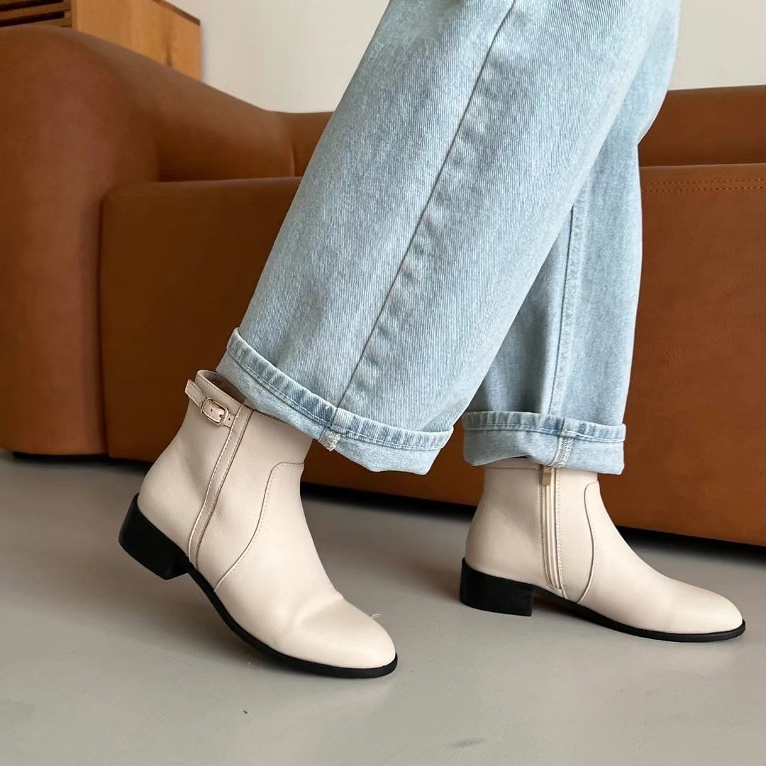 24YR2401 牛皮短boot 3cm