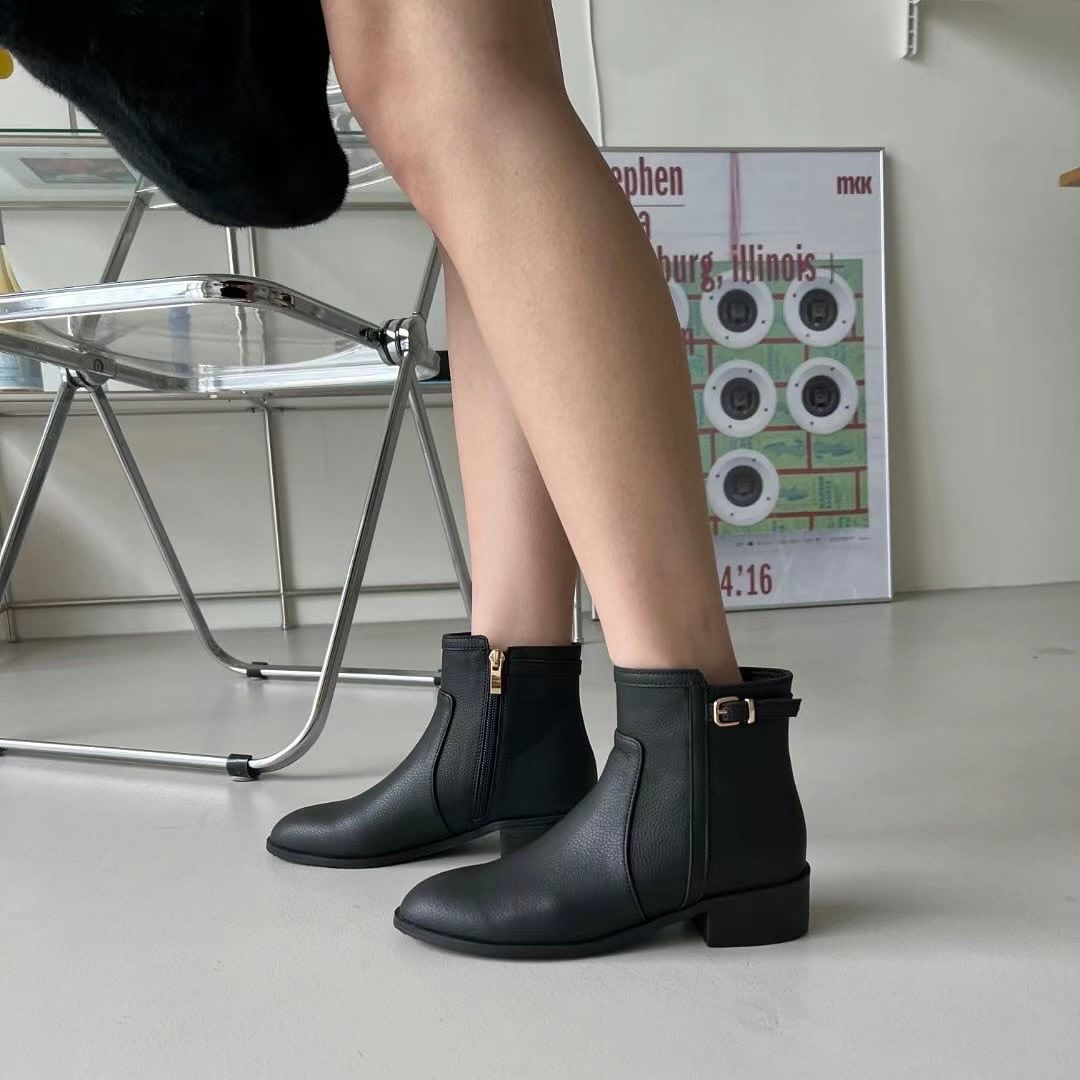 24YR2401 牛皮短boot 3cm