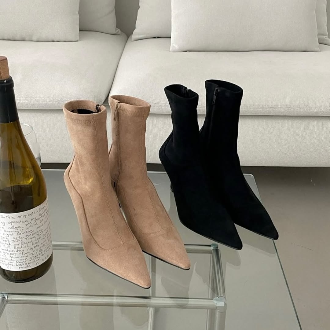 25YR0122 Suede Boots 6cm