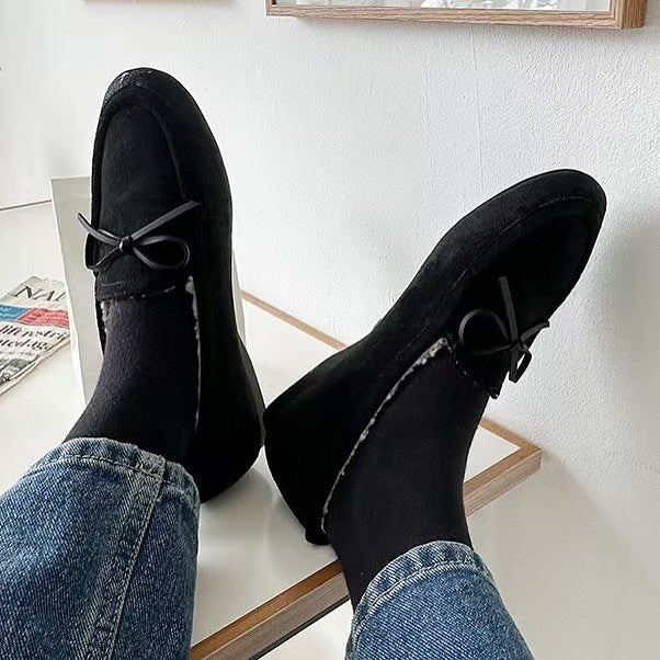 25YR0102 毛毛Loafer Shoes 1cm