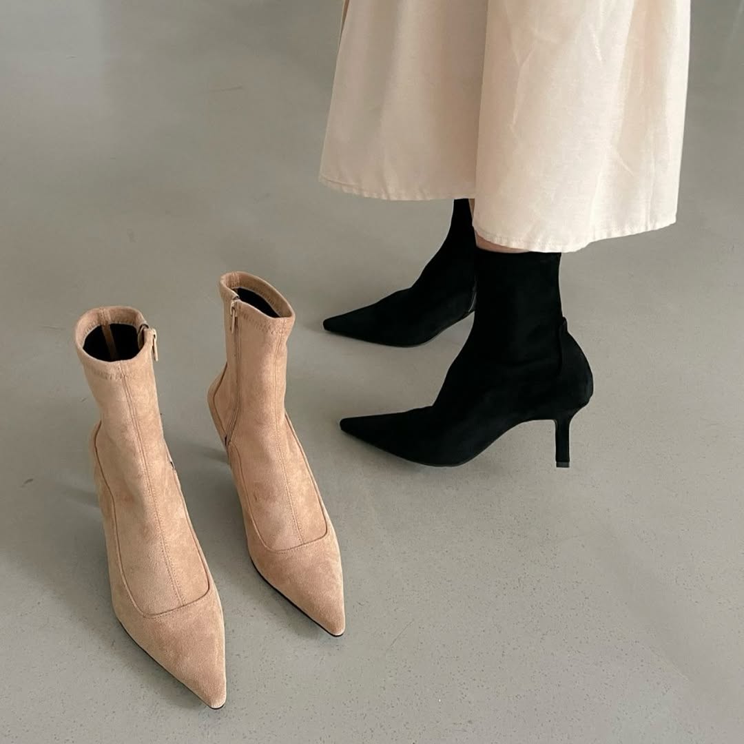 25YR0122 Suede Boots 6cm