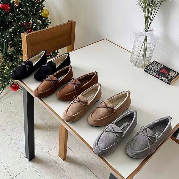 25YR0102 毛毛Loafer Shoes 1cm