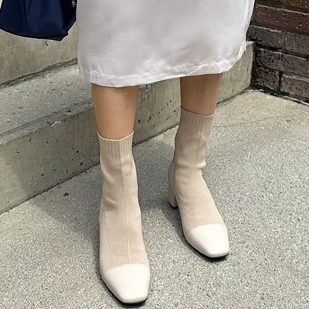 25YR0123 拼布橡筋boot 6cm