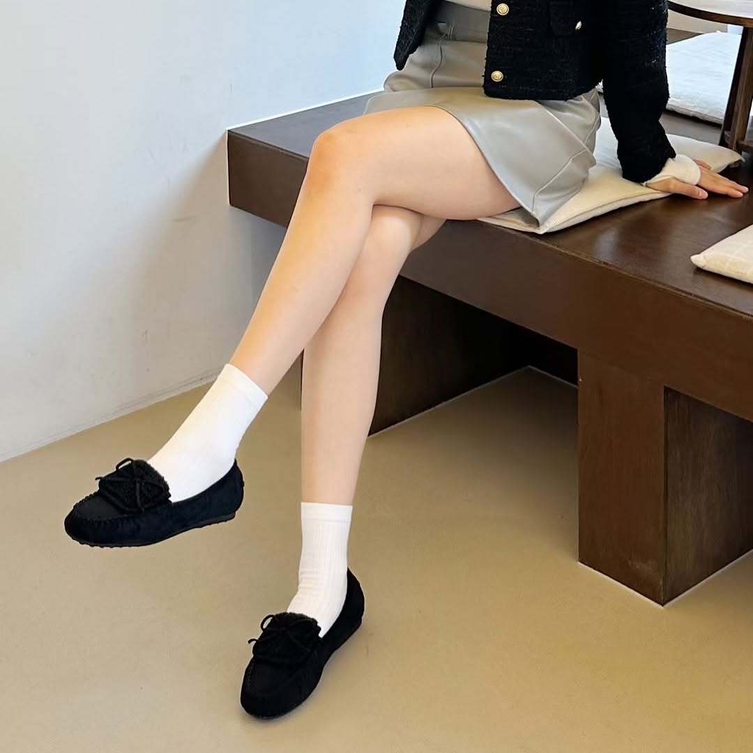 25YR0121 Ribbon Loafer Shoes