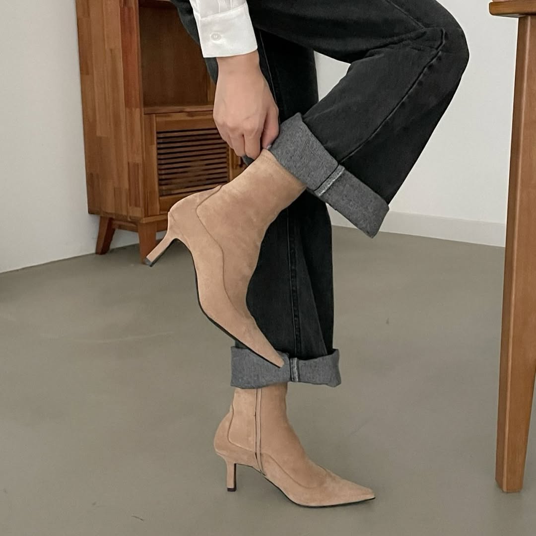 25YR0122 Suede Boots 6cm