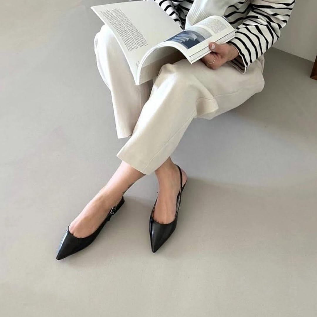 24YR0520 Sling Back Shoes 1cm
