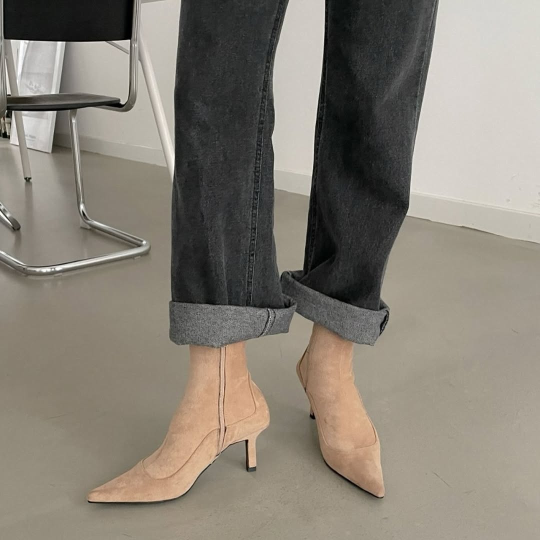 25YR0122 Suede Boots 6cm