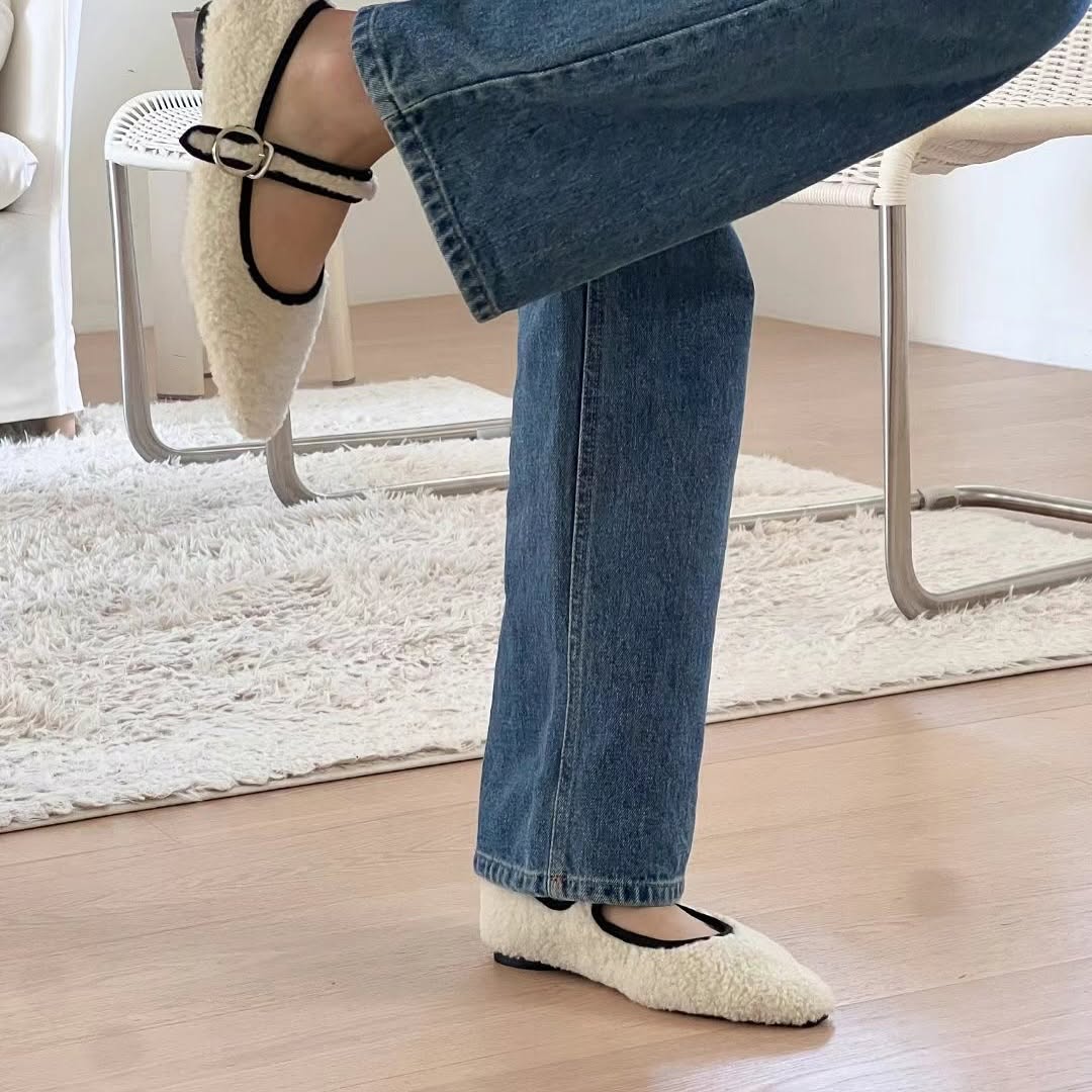 25YR0120 Two-tone Mary Jane Shoes 1.5cm