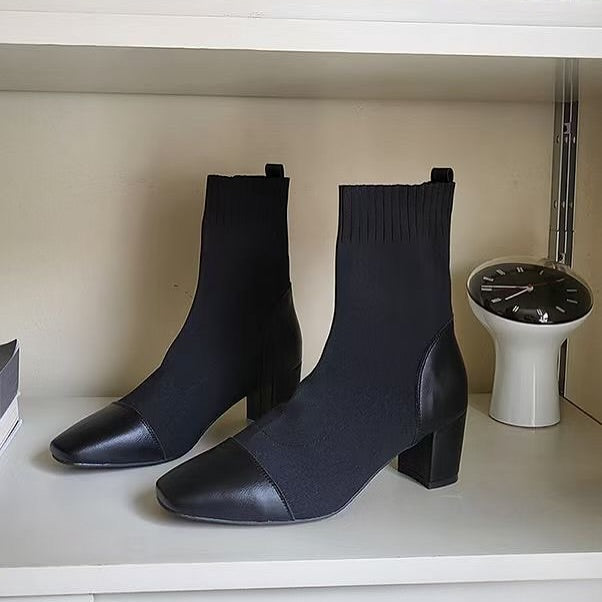 25YR0123 拼布橡筋boot 6cm