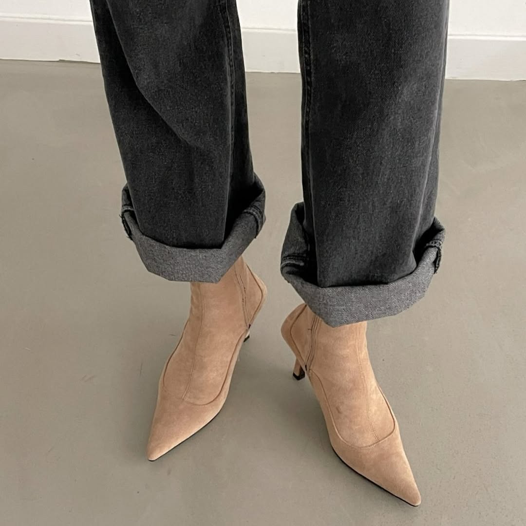 25YR0122 Suede Boots 6cm
