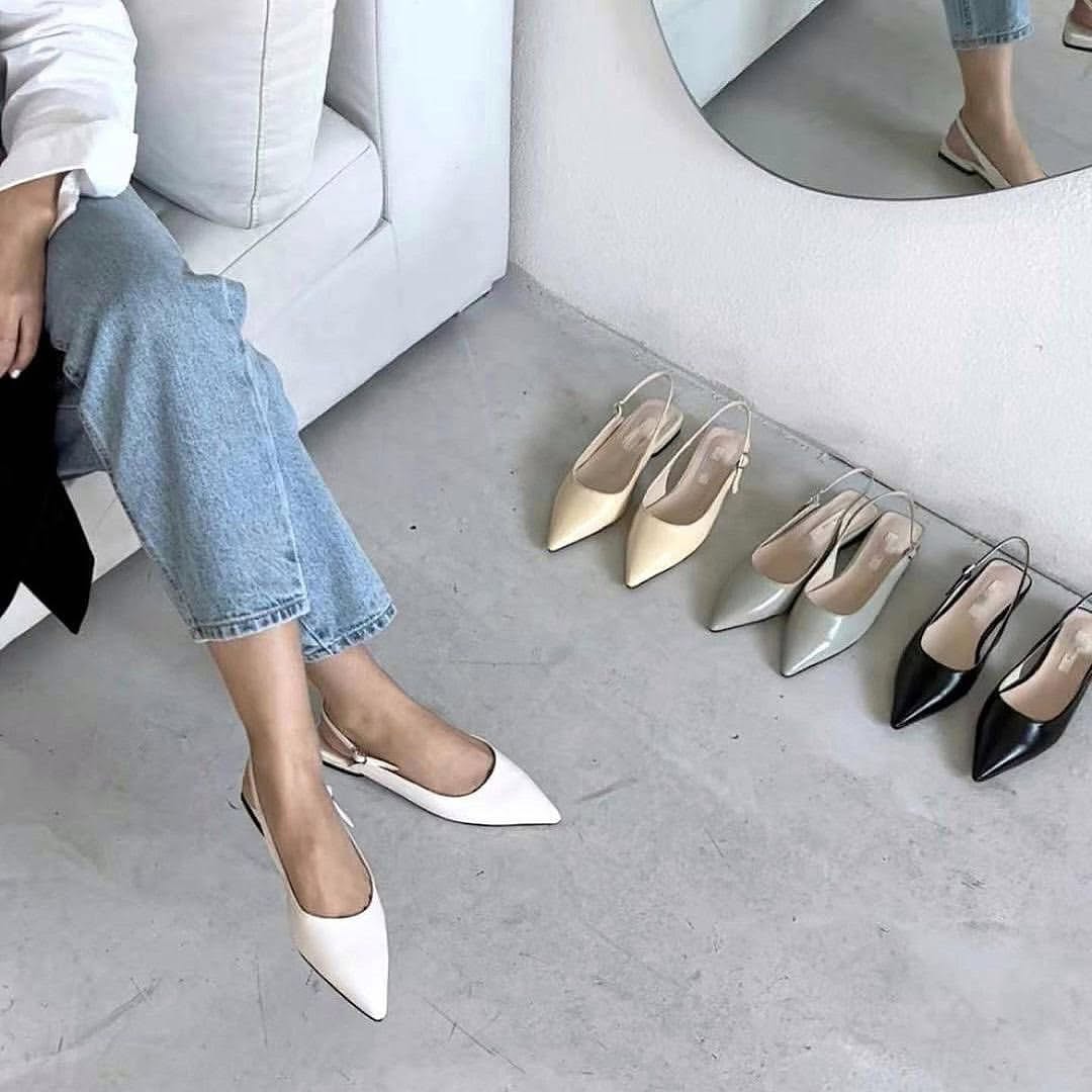 24YR0520 Sling Back Shoes 1cm