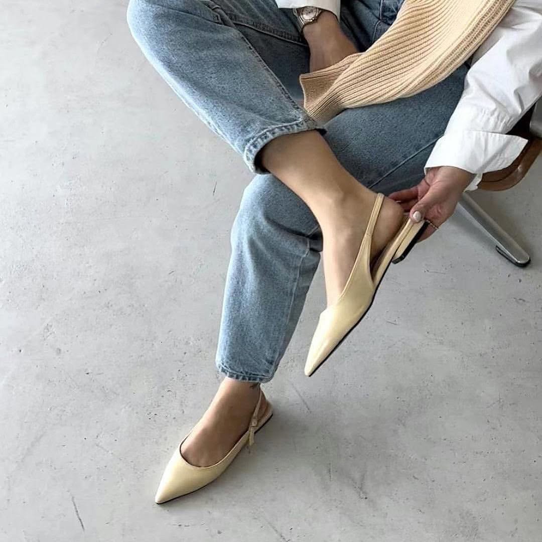 24YR0520 Sling Back Shoes 1cm