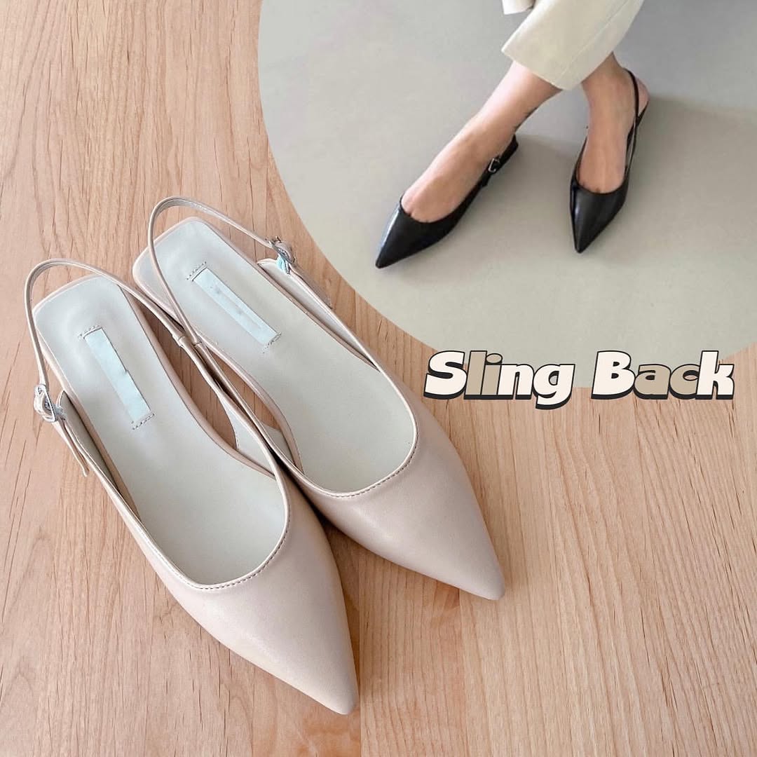 24YR0520 Sling Back Shoes 1cm