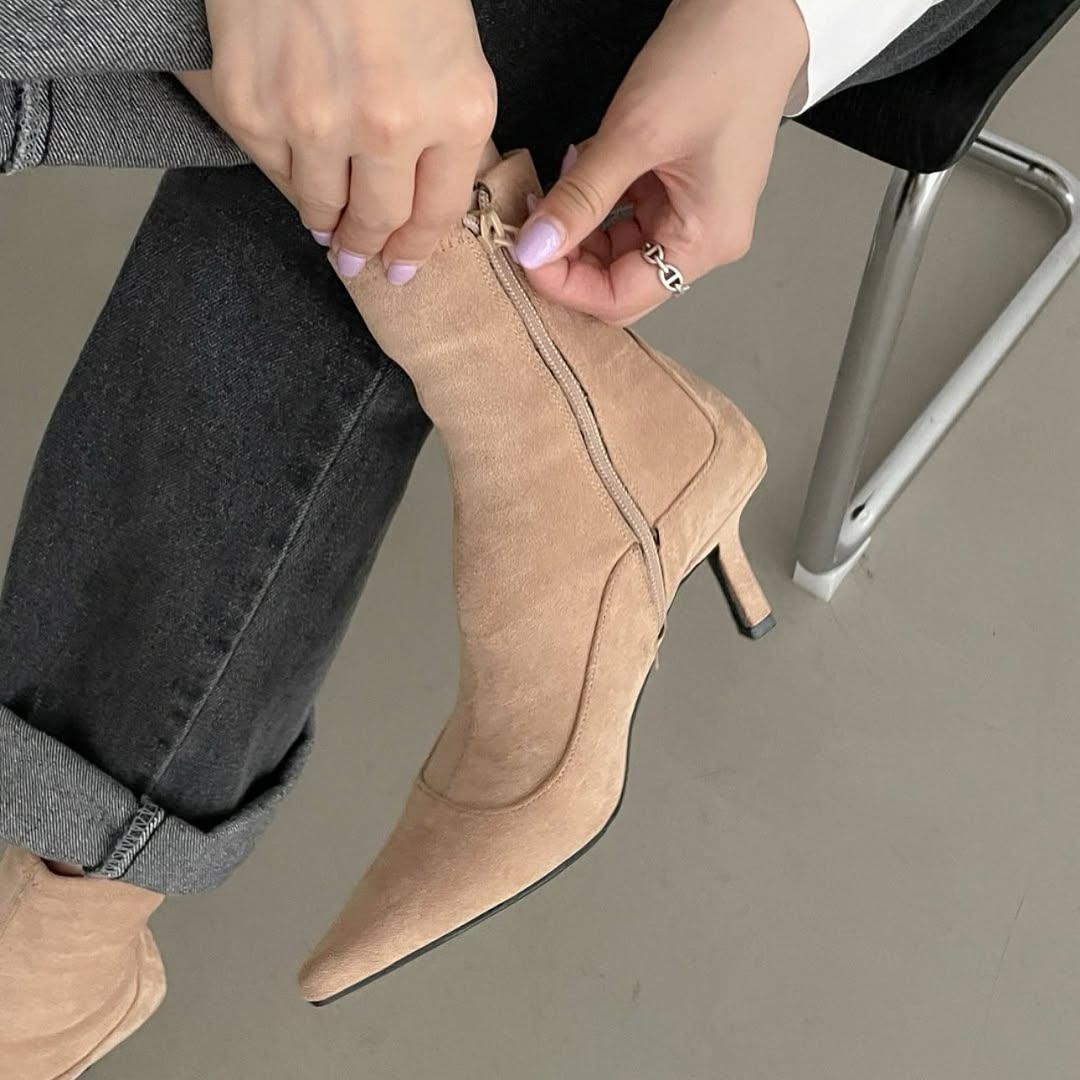 25YR0122 Suede Boots 6cm