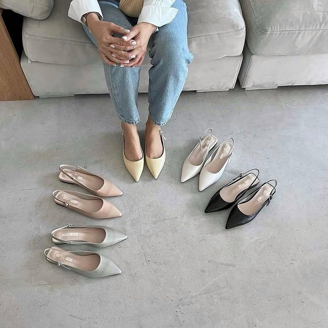 24YR0520 Sling Back Shoes 1cm