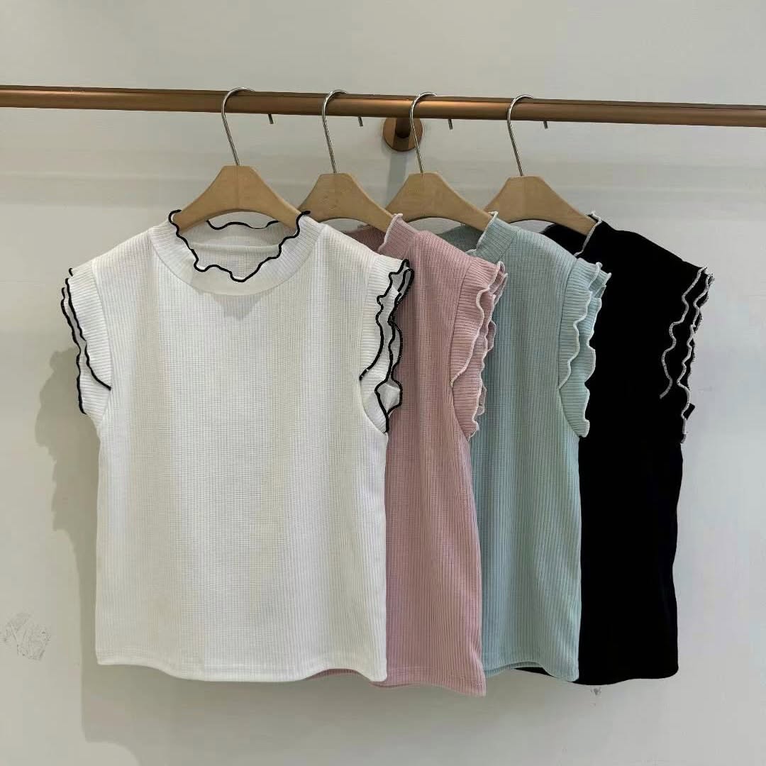 24YR1028 Double Ruffle Top
