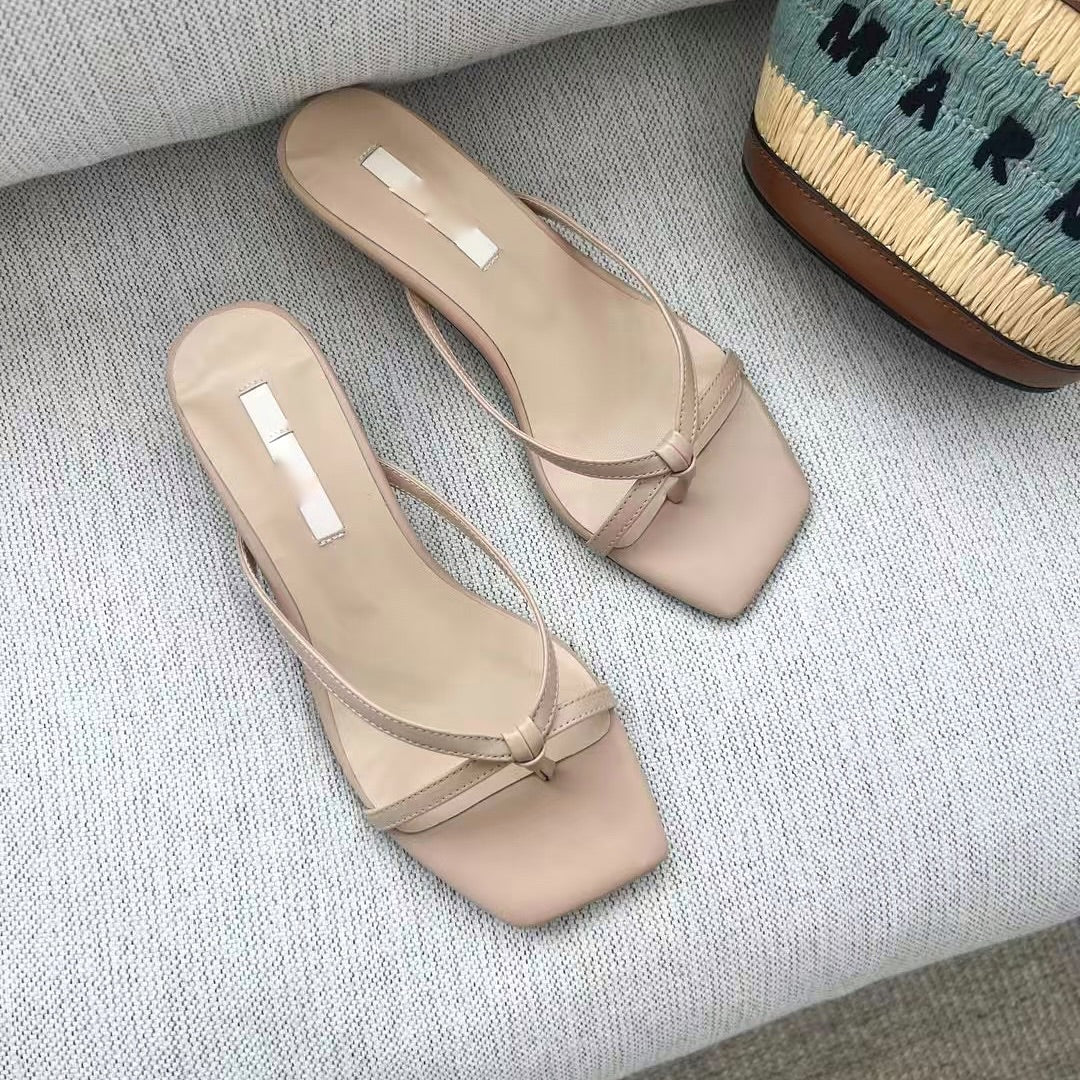 25YR0901 Ribbon Heel Sandal 4cm