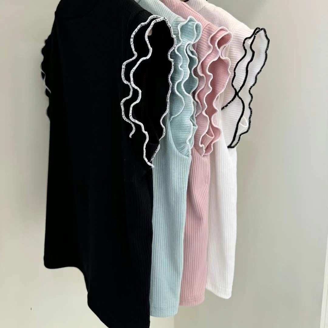 24YR1028 Double Ruffle Top