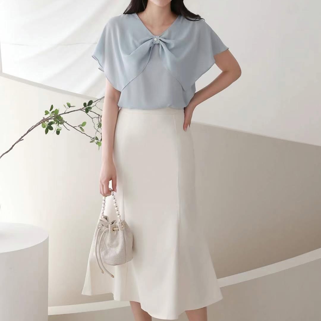 25YR1035 Ribbon Blouse