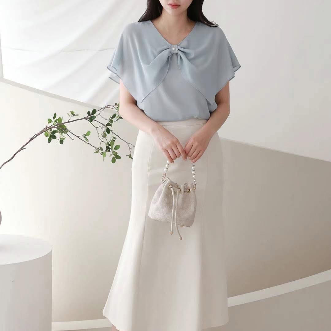 25YR1035 Ribbon Blouse