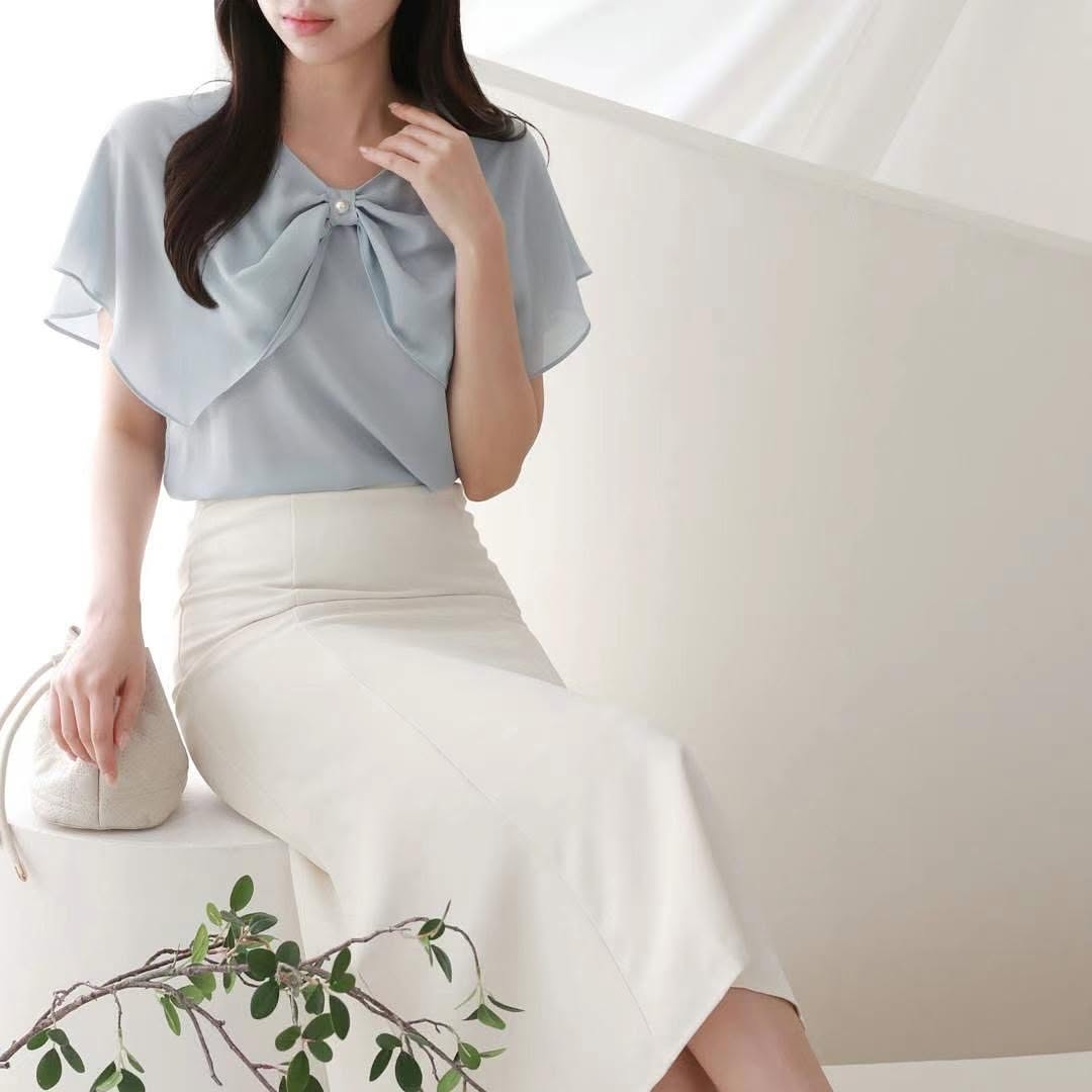 25YR1035 Ribbon Blouse