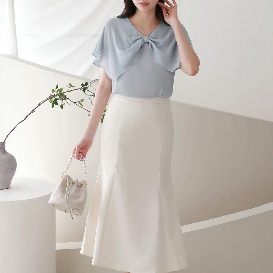 25YR1035 Ribbon Blouse