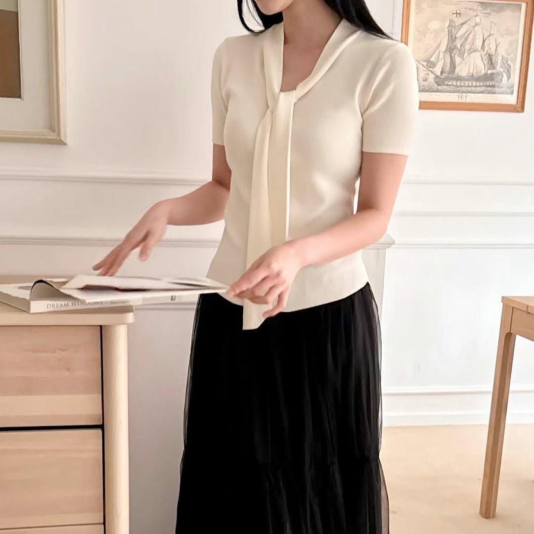 25YR1103 V Neck Knit Set