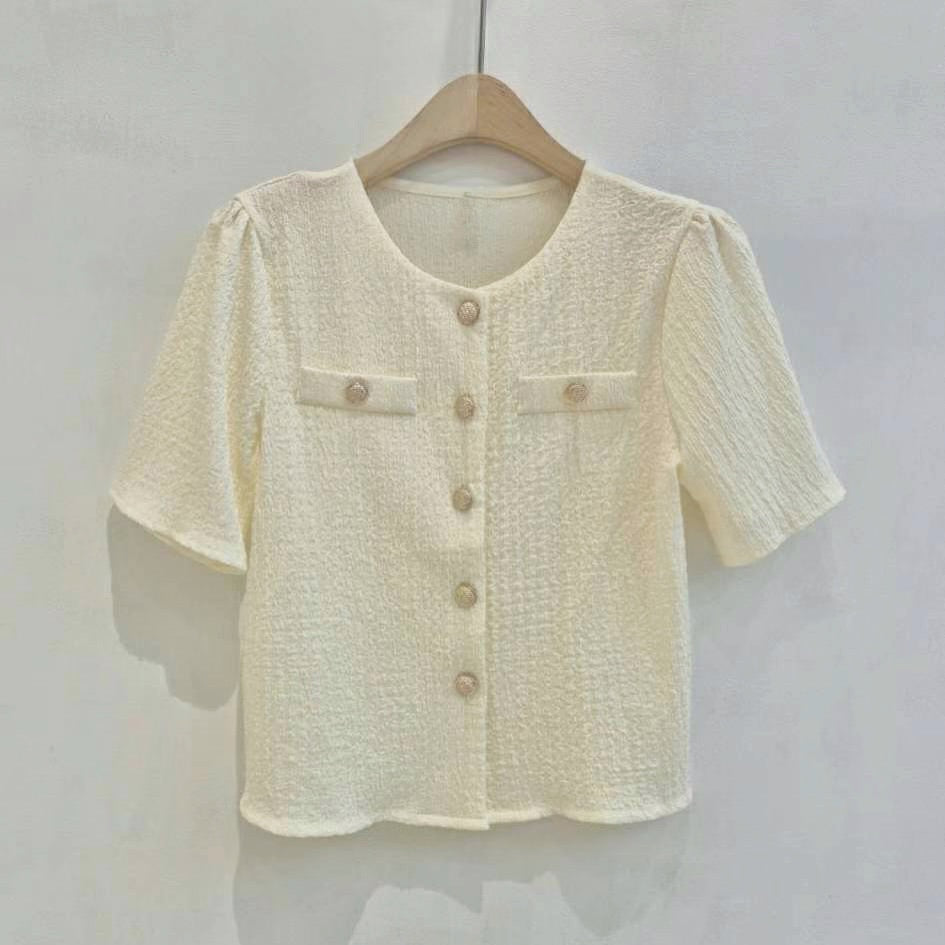 25YR1235 小香風皺皺Top