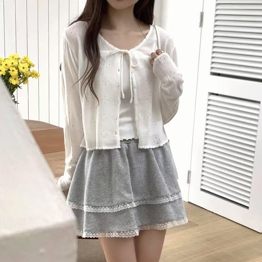 25YR1233 Ribbon Cardigan