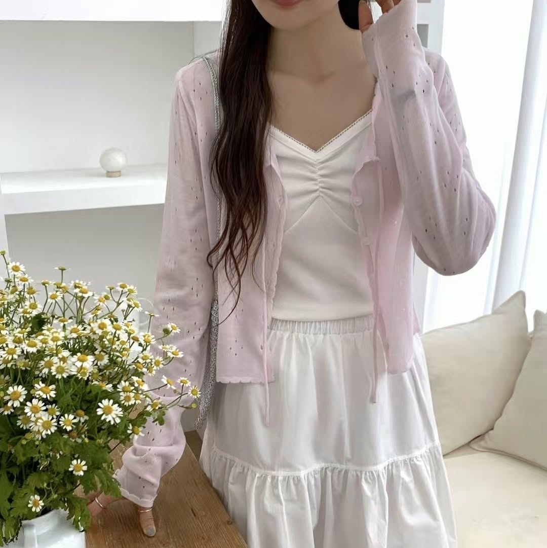 25YR1233 Ribbon Cardigan