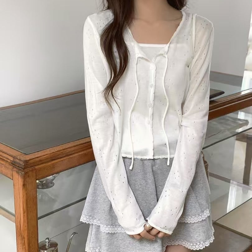 25YR1233 Ribbon Cardigan