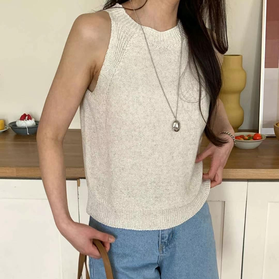 25YR1220 Basic Knit Vest