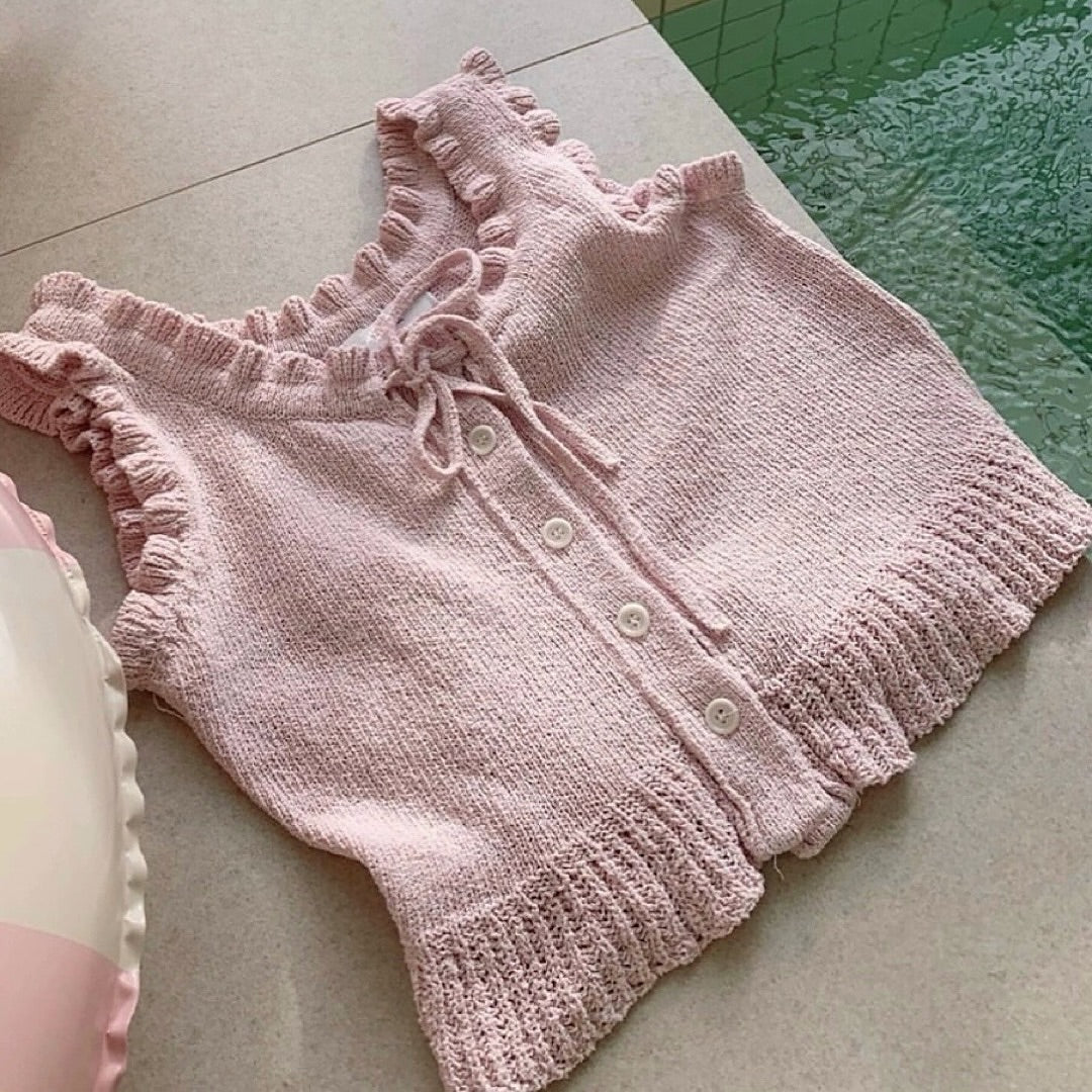 24YR1416 Ruffle Ribbon Knit
