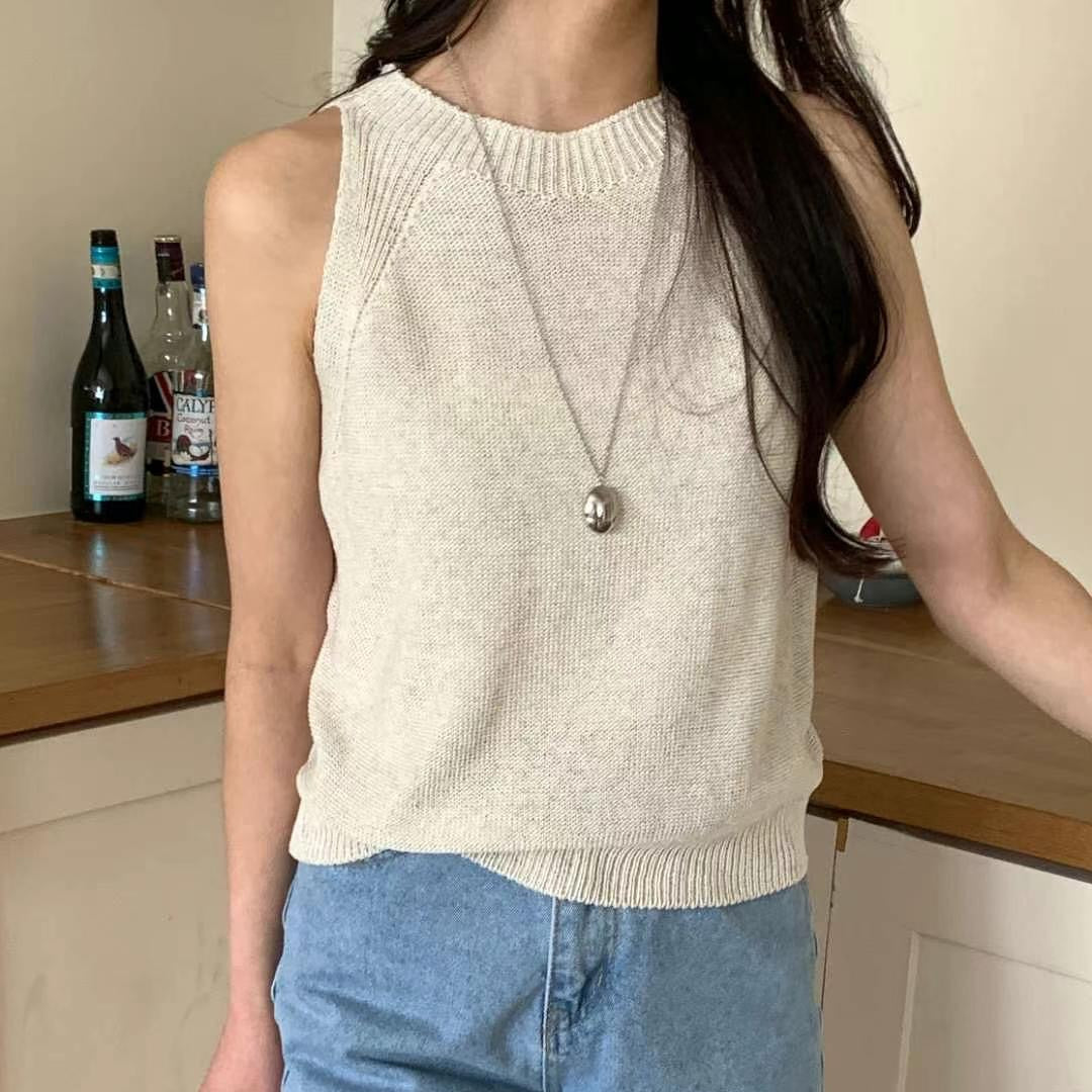 25YR1220 Basic Knit Vest