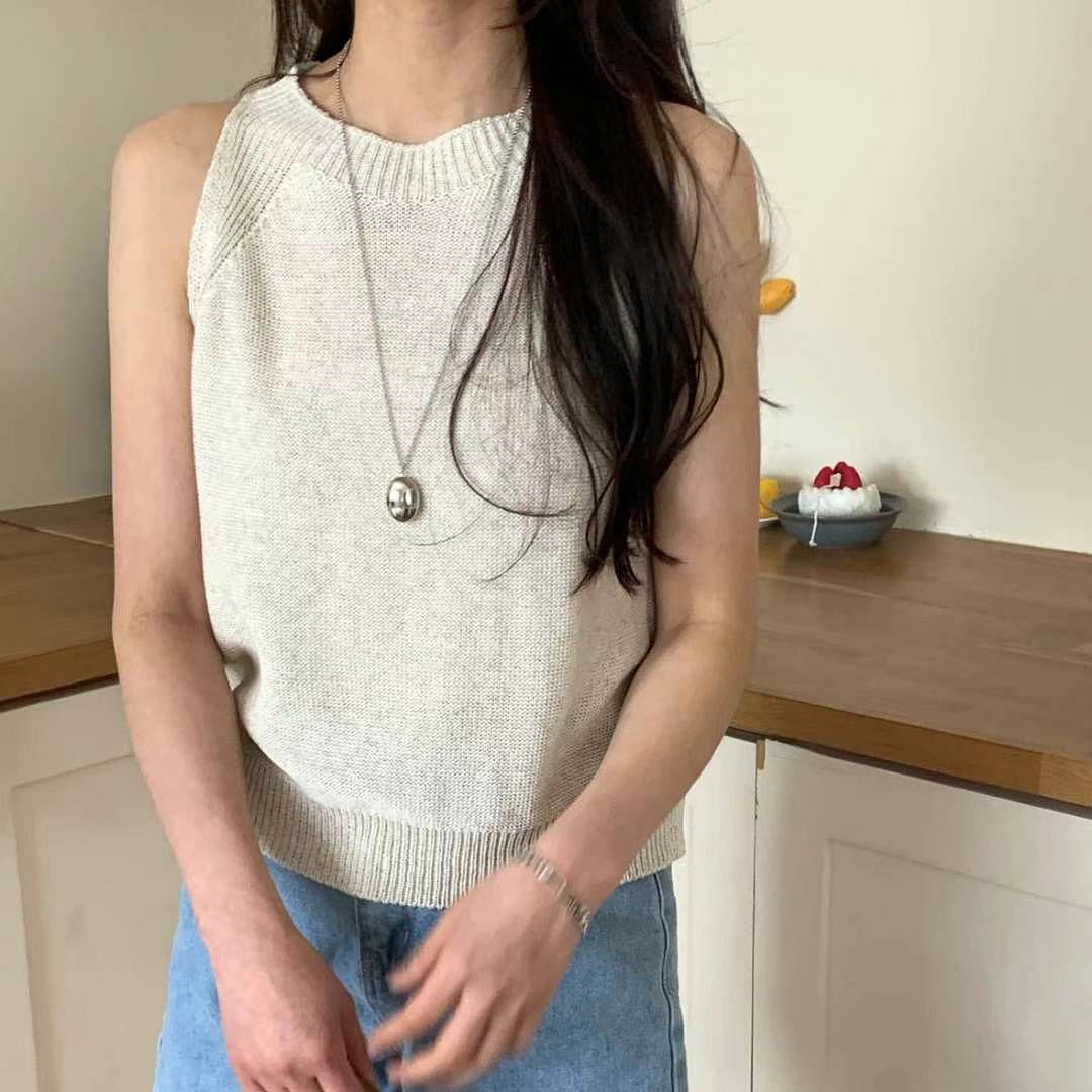 25YR1220 Basic Knit Vest